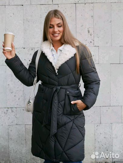Пальто пуховик зимний женский 54-56 новый