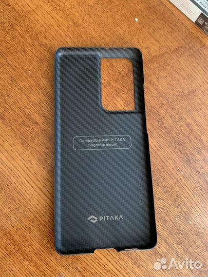 Чехол на samsung s21 ultra pitaka carbon