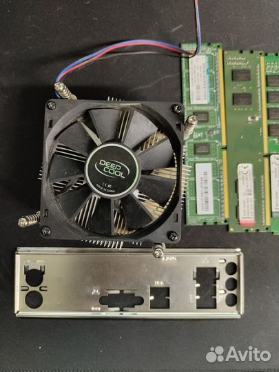 Материнская плата, процессор, память, кулер цп