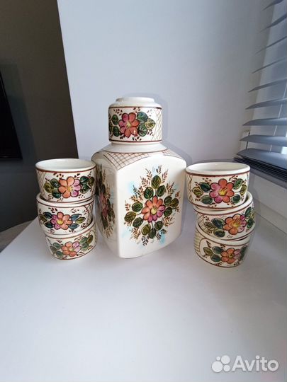 Штоф керамика с рюмками СССР