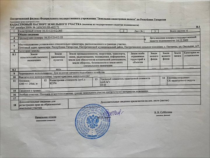 Участок 12 сот. (ИЖС)