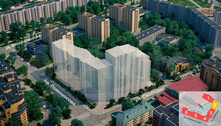 1-к. квартира, 50,2 м², 8/15 эт.