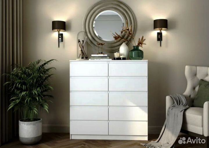 Комод универсальный современный белый