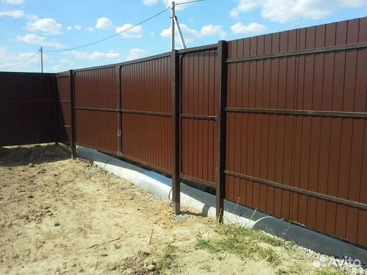 Забор из профнастила от изготовителя