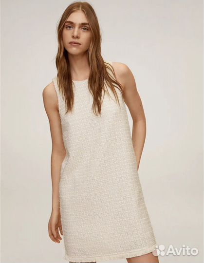 Платье мини твидовое Mango