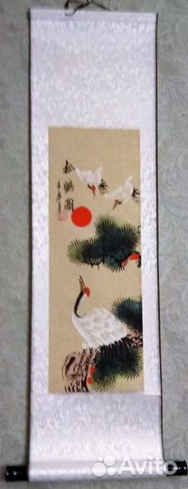 Панно Свиток Журавли - китайская живопись,ru*61 -1