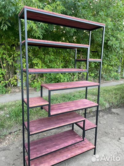 Лофт стеллаж металлический с полками