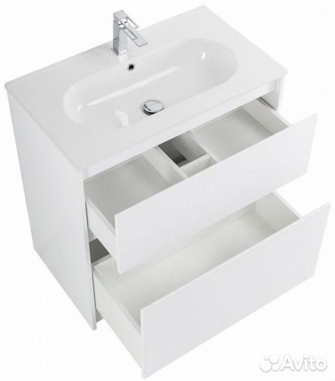 Тумба с раковиной BelBagno Kraft 80-PIA-LOV-800 Bianco Opaco