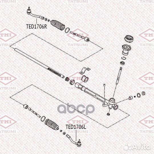 Наконечник рулевой тяги перед лев tatsumi 650