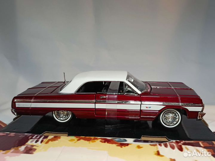 Модель Chevrolet Impala Red 1964 1:24 Motormax