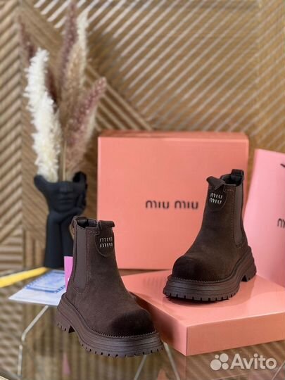 Зимние челси miu miu 4 цвета