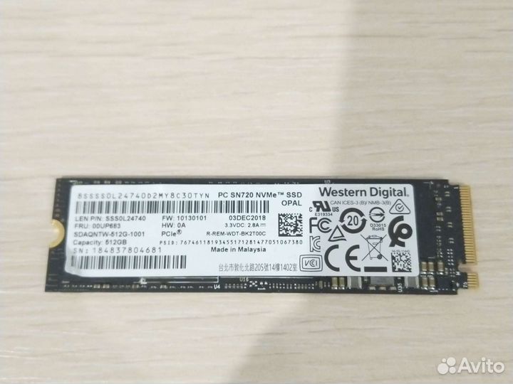 Ssd m.2 Western Digital 512Gb