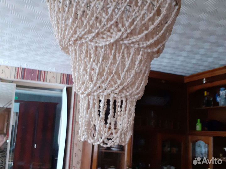 Торшер из ракушек ручная работа