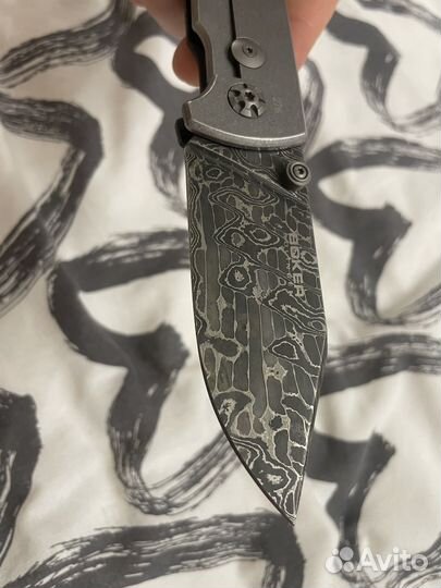 Нож складной boker tiger damast