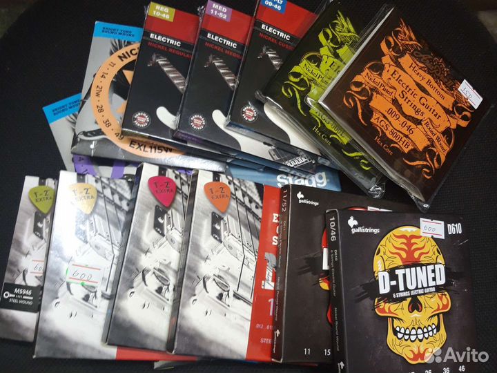 Струны для электро и бас гитар в ассортименте