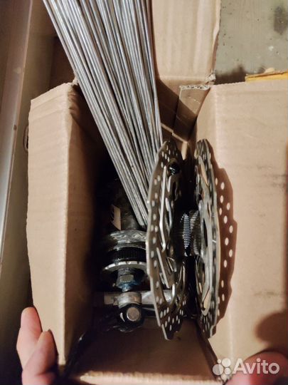 Shimano втулки, тормозные диски, спицы