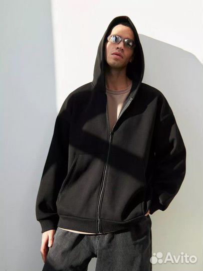 Зип худи чёрная