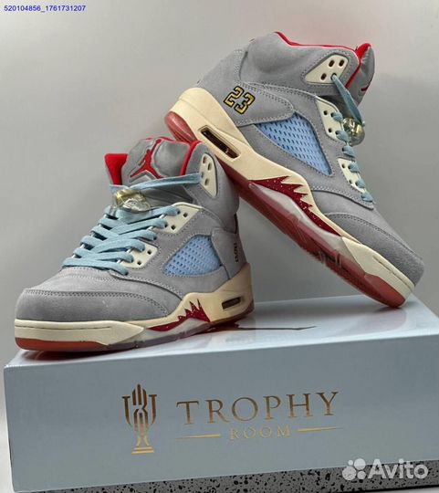 Кроссовки Nike Air Jordan 5 Retro Grey (Арт.92664)