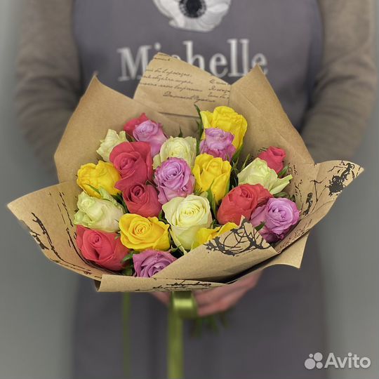 21 роза с оформлением