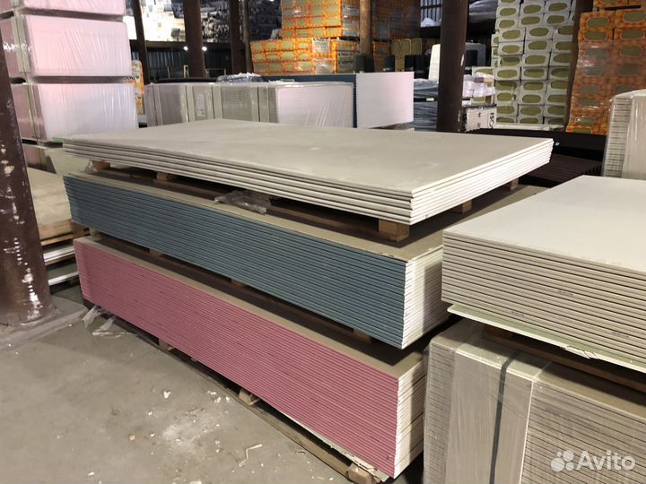 Гипсокартон влагостойкий 12.5 мм. гкл