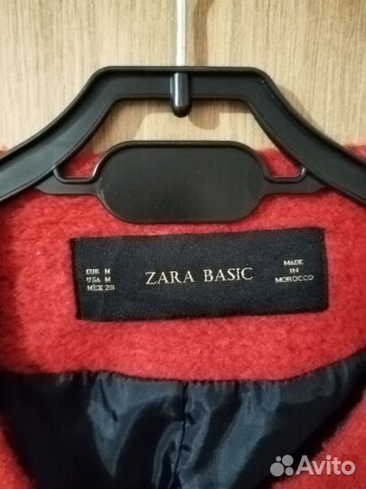 Пальто женское Zara 46 M красное