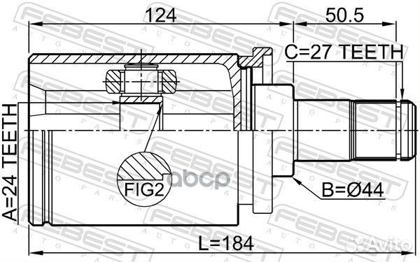 ШРУС внутренний левый BMW 1 F20/F21 2010- 1911