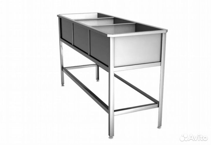 Ванна моечная трехсекционная вм 3