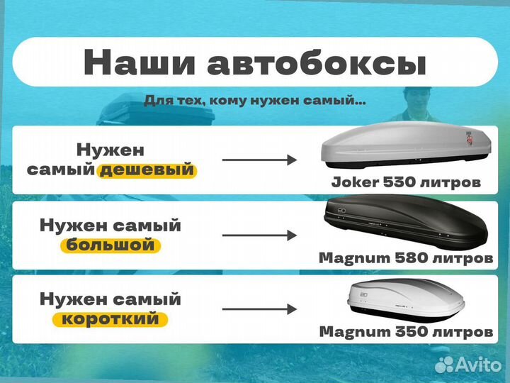 Аренда автобоксов на крышу авто C договором