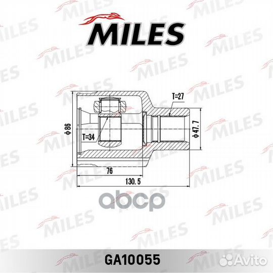 ШРУС внутренний ssangyong kyron 05-12/actyon 01