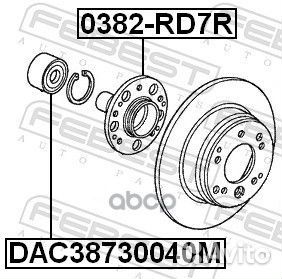 Подшипник ступицы DAC38730040M DAC38730040M Febest