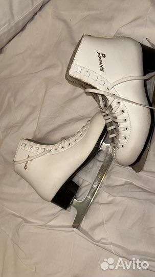 Коньки фигурные натуральная кожа
