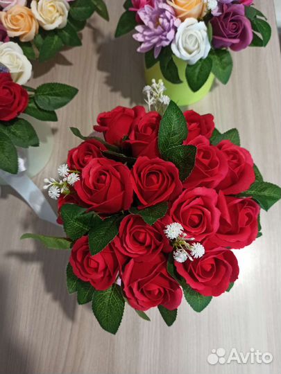 Букет из мыльных цветов