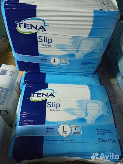 Памперсы для взрослых tena размер l по 30 штук