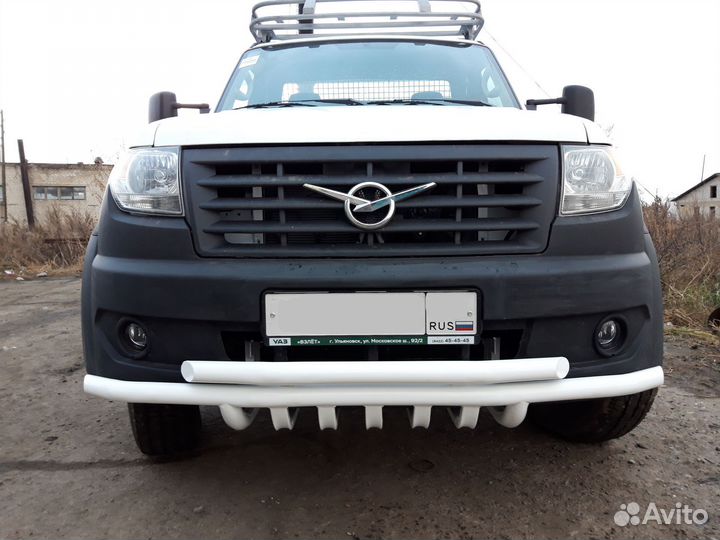 Двойная дуга переднего бампера с защитой тяг УАЗ