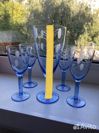 Посуда синее стекло, разное