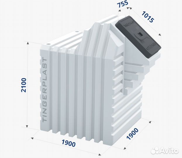 Герметичный пластиковый погреб Тингард Т-1900Б