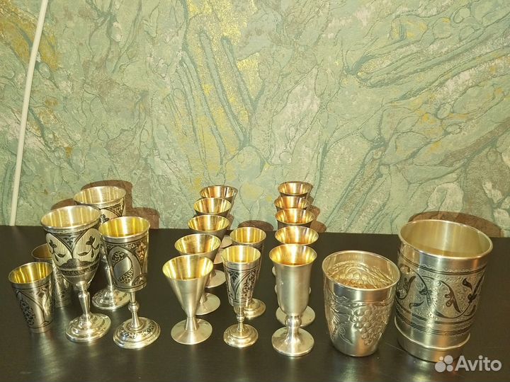 Серебряные стопки 916, 875 пробы