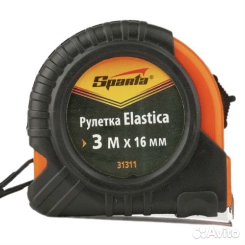 Рулетка 5м*18мм, обрезин. корпус Elastica sparta