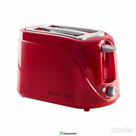 Тостер Galaxy line GL 2902, красный