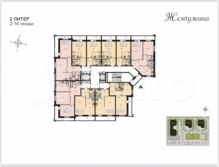 Квартира-студия, 32,1 м², 9/17 эт.