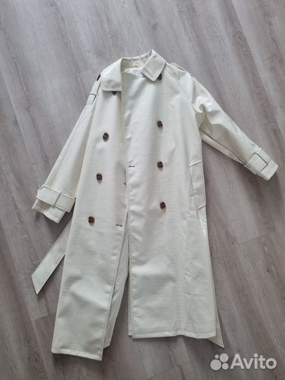 Плащ (тренч) из экокожи