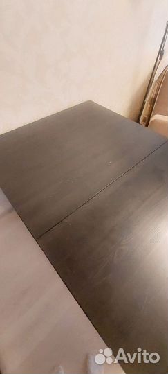 Обеденный стол Икеа черный сосна