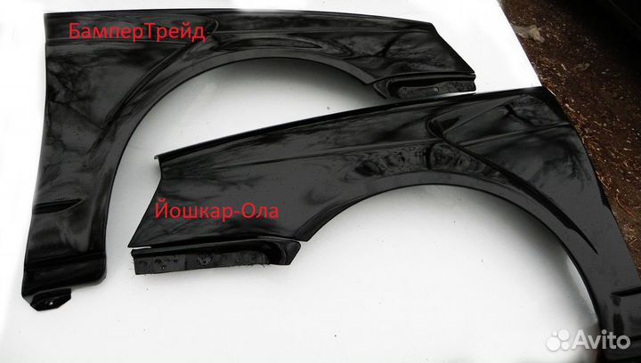 Крыло переднее левое Лада приора Чёрный 665