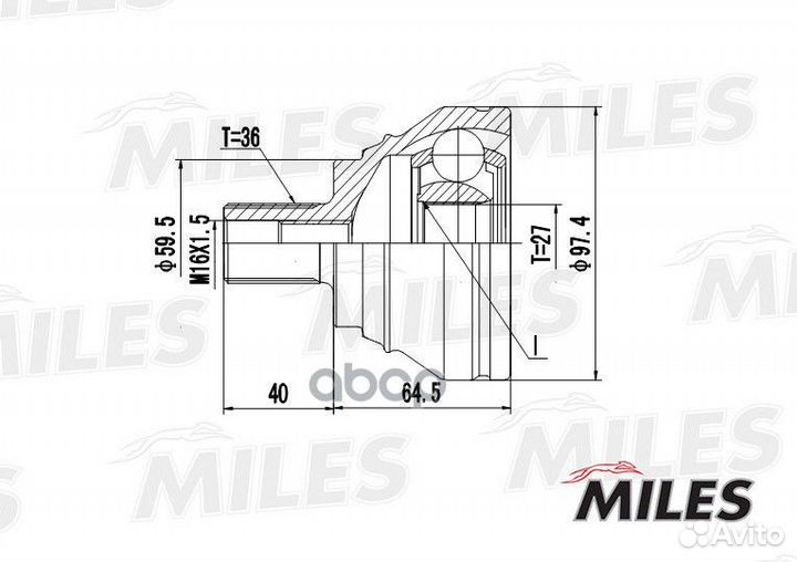 ШРУС audi A3/VW G5/G6/passat/touran/tiguan/cadd