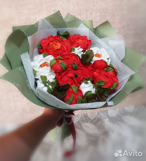 Букеты из зефирных цветов