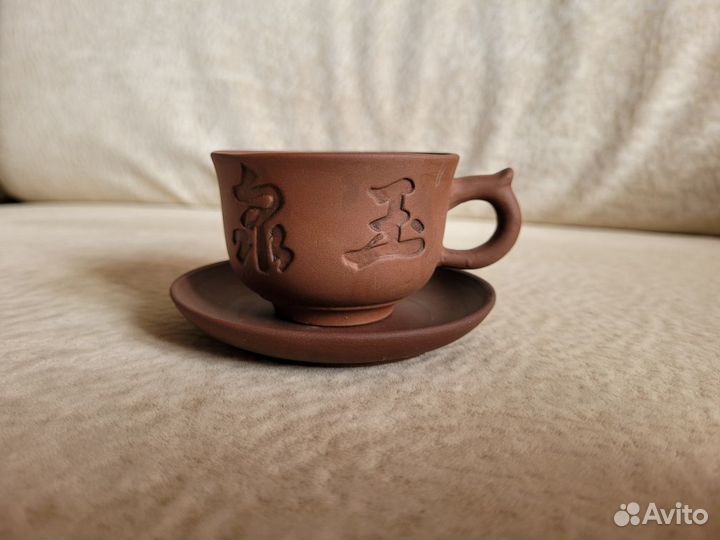Чашка с блюдцем из глины, Китай