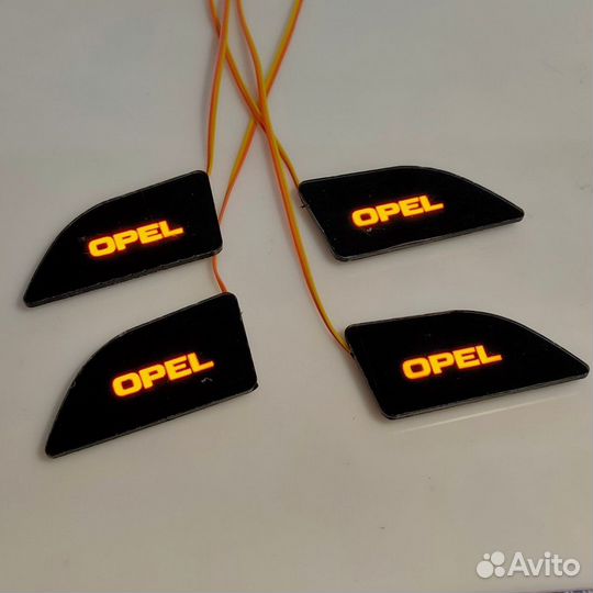 LED подсветка дверных ручек салона дверей Opel