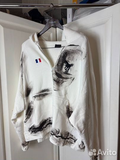 Зип худи balenciaga x polo white