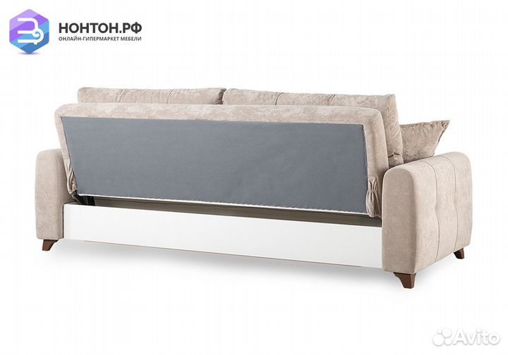 Диван книжка Плимут светло-бежевый / коричневый