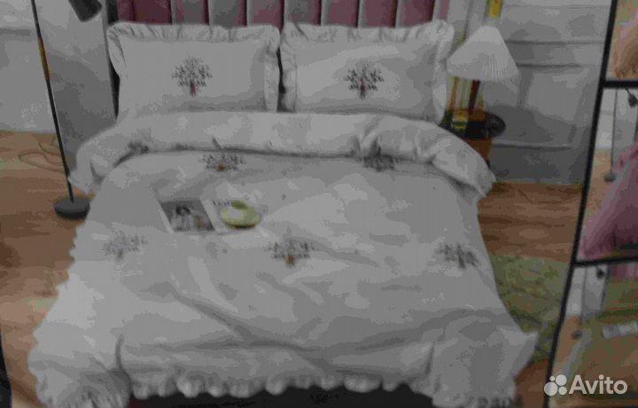 Постельное белье евро с готовым одеялом